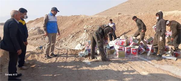 کشف و امحای بیش از 1 تن  پنیر فاسد و کپک زده