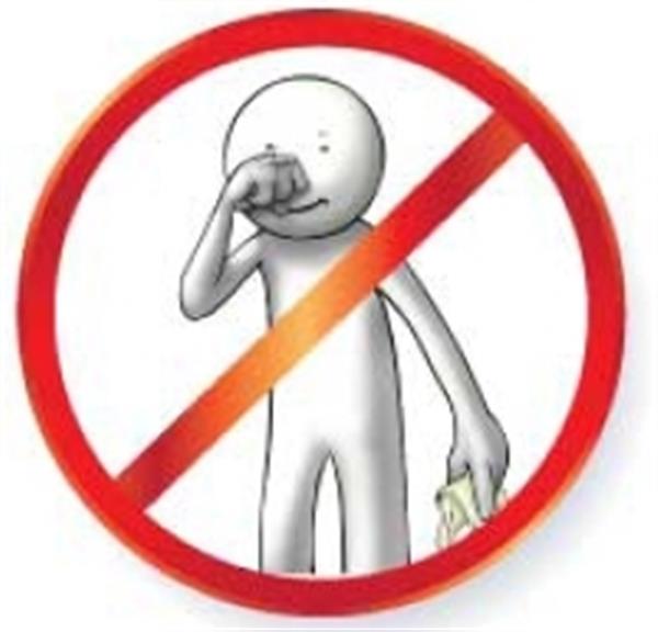 هرگز با دست های نشسته به دهان، بینی و چشمان خود نزنید.